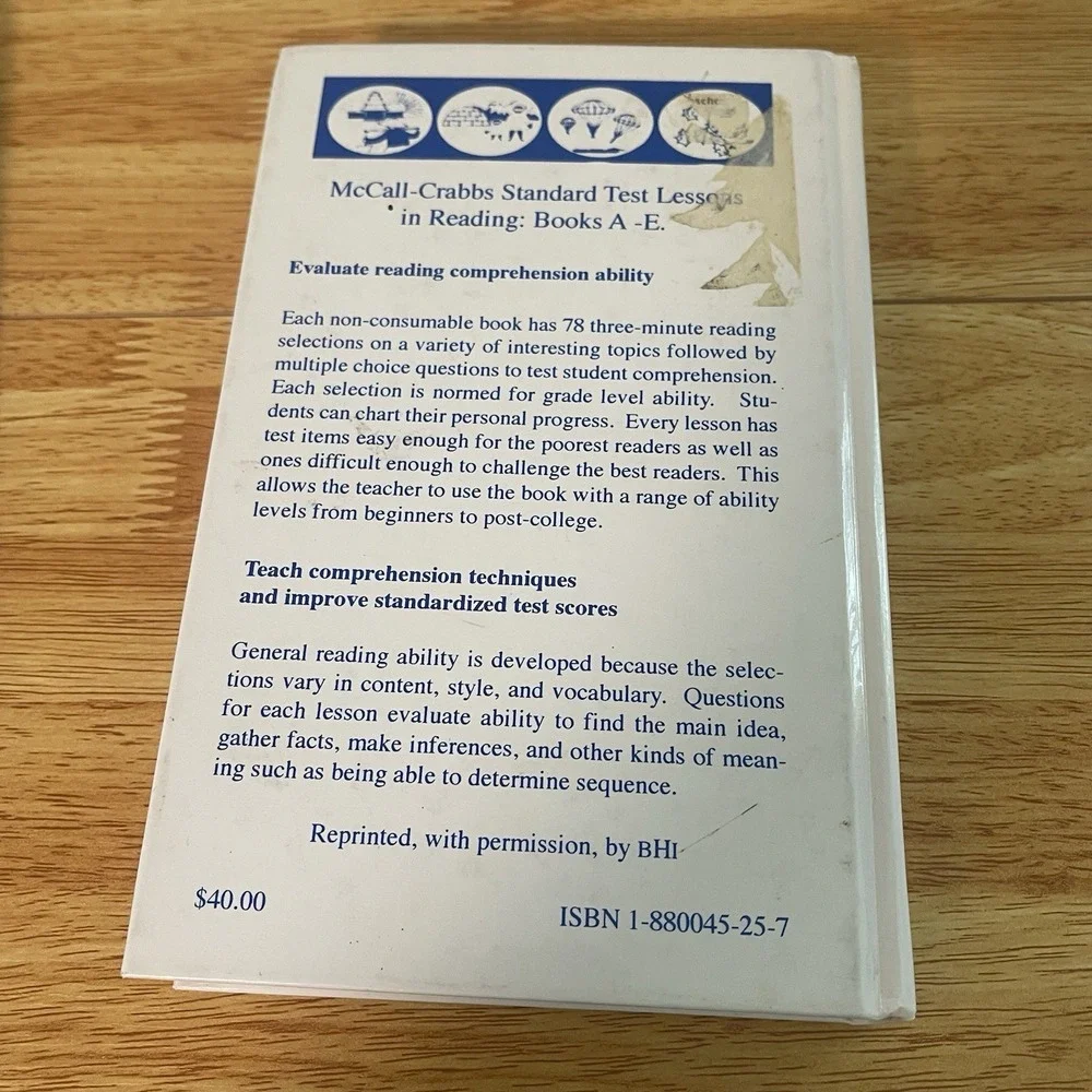McCall Crabbs Standard Test Lessons in Reading by McCall-Crabbs Book Lessons A-E
